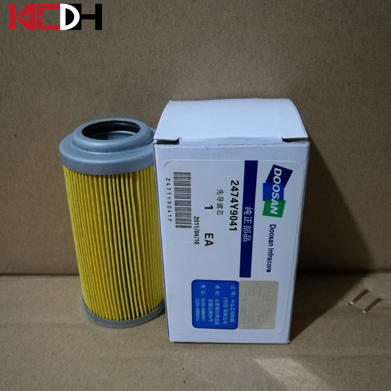 Doosan Excavator Engine Parts Diesel Pilot Filter Fuel Filter 2474y9041