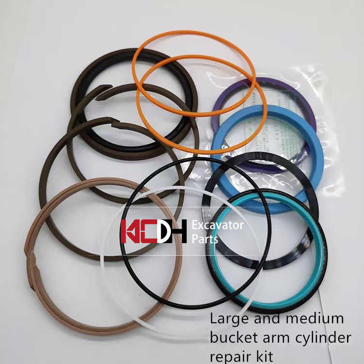 Rotary Large Medium Bucket Arm Cylinder Oil Seal Repair Kit Fluorine Rubber